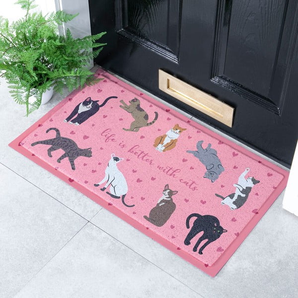 Grindų kilimėlis 40x70 cm Life Is Better With Cats – Artsy Doormats-image-1