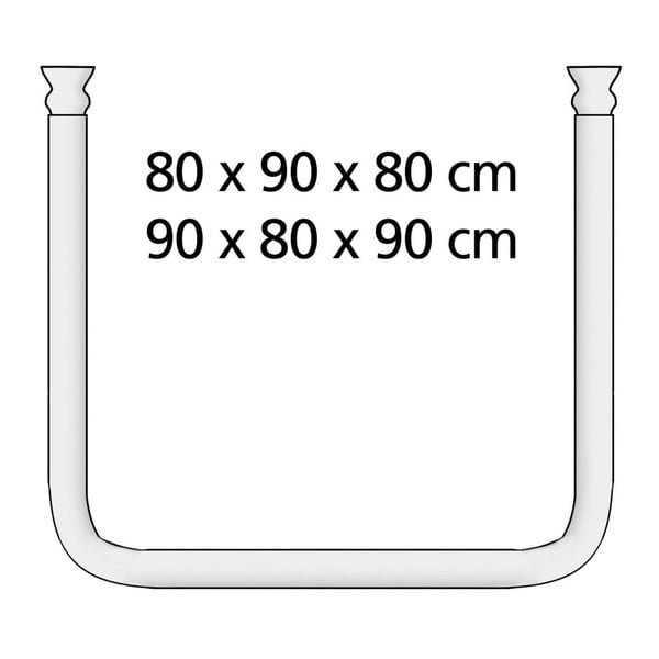 Juoda universali kampinė dušo užuolaidų kabykla Wenko, ø 2 cm-image-4