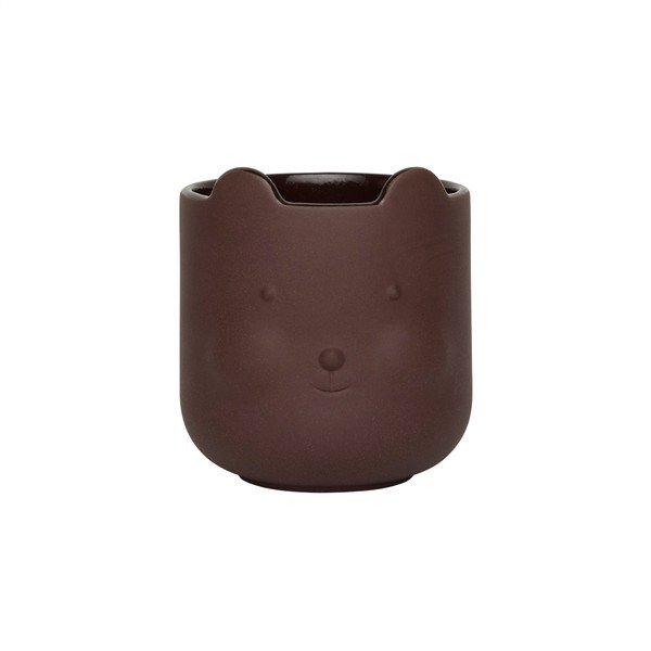 Iš terakotos rankų darbo gėlių vazono dangtelis ø 9 cm Bear – OYOY Mini