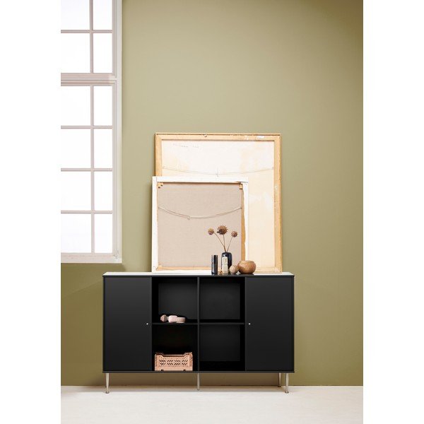 Juoda modulinė lentynų sistema 136x69 cm Mistral Kubus - Hammel Furniture-image-1