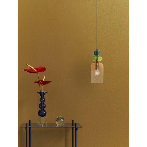 Auksinės spalvos iš stiklo kabantis šviestuvas ø 11 cm Murano – Nova Luce-image-1