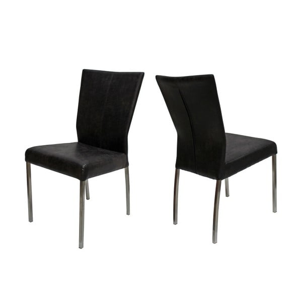 2 juodų "Canett Prima" kėdžių rinkinys
