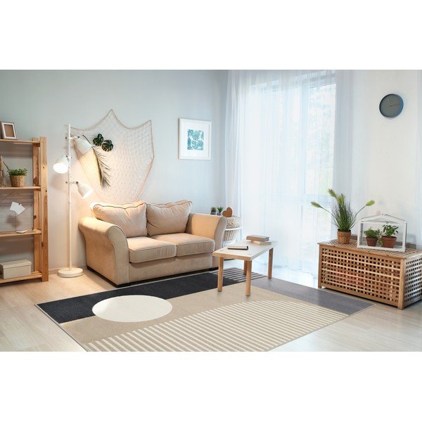 Kilimas pilkos spalvos/smėlio spalvos 120x160 cm Eden – FD-image-1