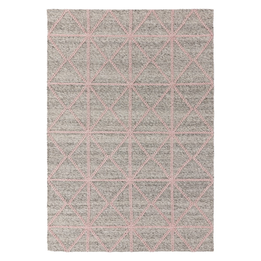 Pilkos ir rožinės spalvos kilimas Asiatic Carpets Prism, 160 x 230 cm