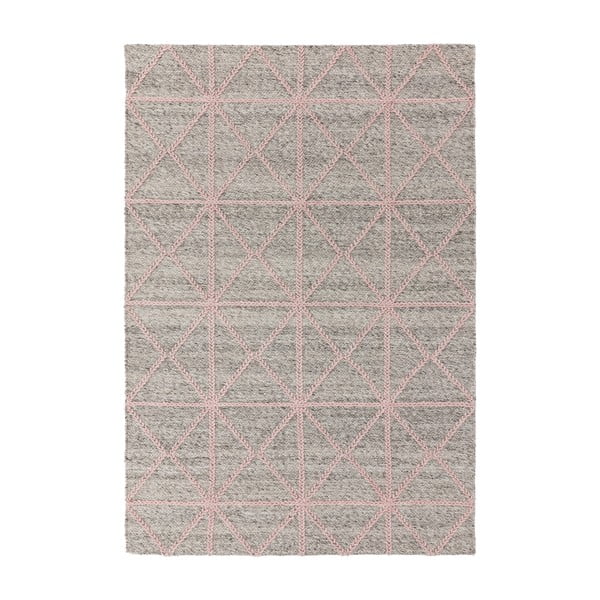 Pilkos ir rožinės spalvos kilimas Asiatic Carpets Prism, 120 x 170 cm