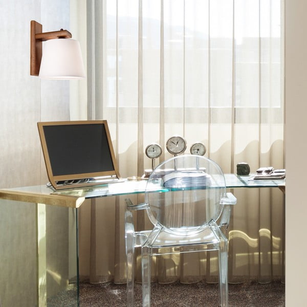 Sieninė lempa tamsiai rudos spalvos ø 20 cm Aida – LAMKUR-image-3