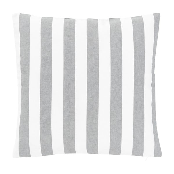 Baltos ir pilkos spalvos medvilninis dekoratyvinis pagalvės užvalkalas Westwing Collection Timon, 40 x 40 cm