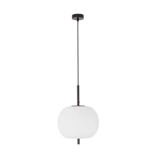 Baltos spalvos/juodos spalvos iš stiklo kabantis šviestuvas ø 30 cm Lato – Nova Luce