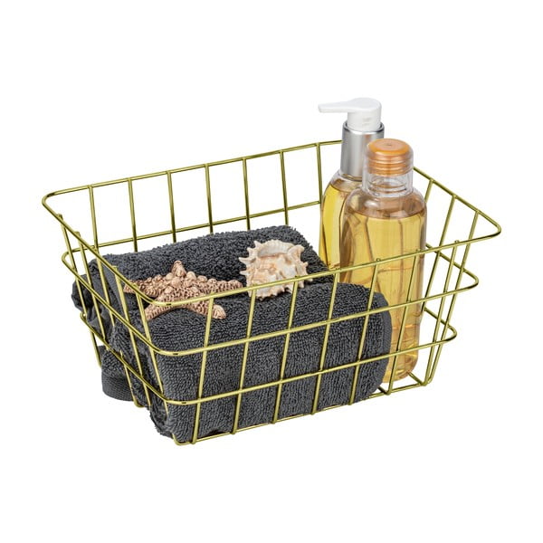 Auksinis metalinis krepšys daiktams Wenko Viana-image-4