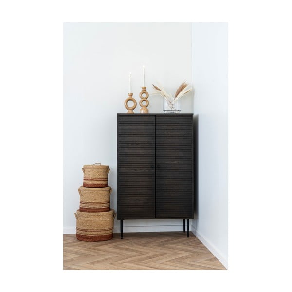 Spintelė tamsiai rudos spalvos iš ąžuolo 80x130 cm Kyoto – House Nordic-image-2