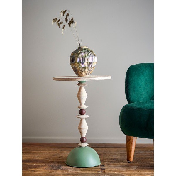 Iš kėnio masyvo apvalios formos šoninis stalas ø 40 cm Mannelli – Bloomingville-image-1