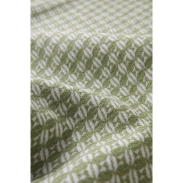 Žalios spalvos iš medvilnės mišinio antklodė ir pledas 140x180 cm Nilo – Euromant-image-2