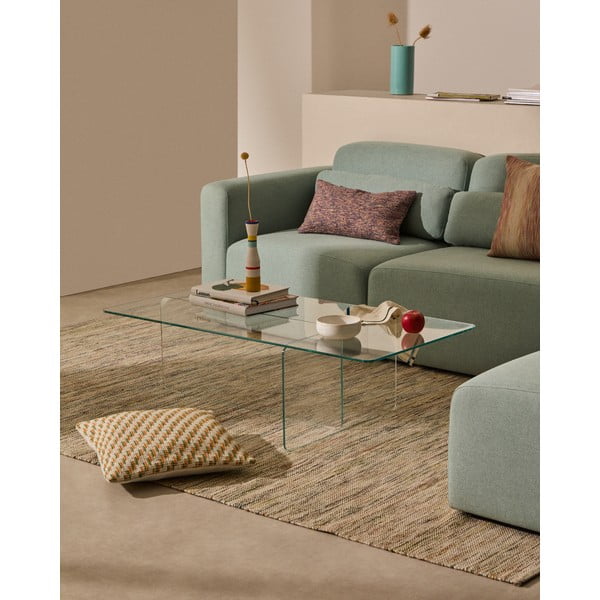 Iš stiklo kavos staliukas 60x120 cm Zaren – Kave Home-image-2