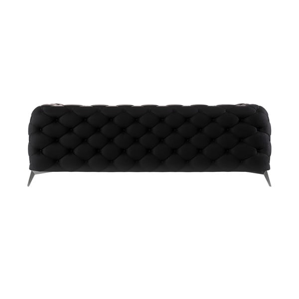 Juodos spalvos iš velveto sofa 225 cm Chelsea – Ropez-image-2
