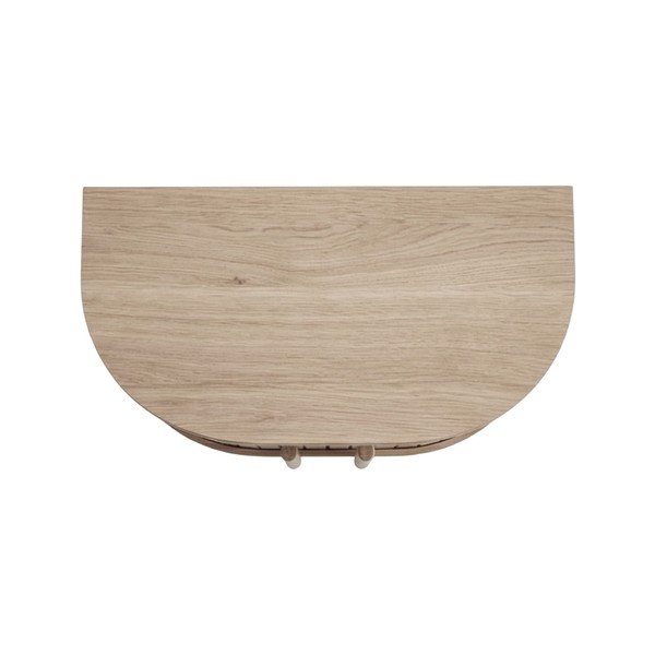 Šviesios natūralios spalvos pakabinamas/su lentynomis naktinis staliukas iš ąžuolo Meta – Unique Furniture-image-3
