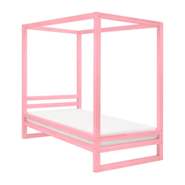 Rožinė medinė viengulė lova "Benlemi Baldee", 190 x 120 cm