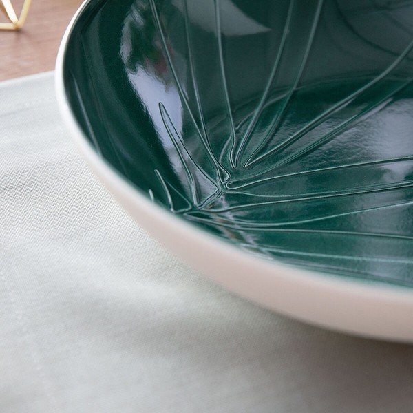 Baltos ir žalios spalvos porceliano serviravimo indas Villeroy & Boch Leaf, ⌀ 26 cm-image-4