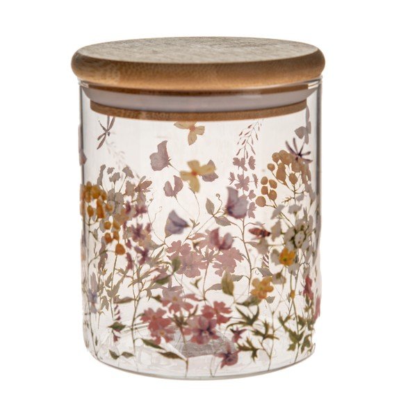 Iš stiklo maisto laikymo indas maistui Flowers – Dakls