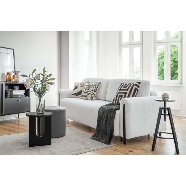 Pilkos spalvos iš boucle sulankstoma/su sandėliavimo vieta sofa 244 cm Arcadova – ELTAP-image-3