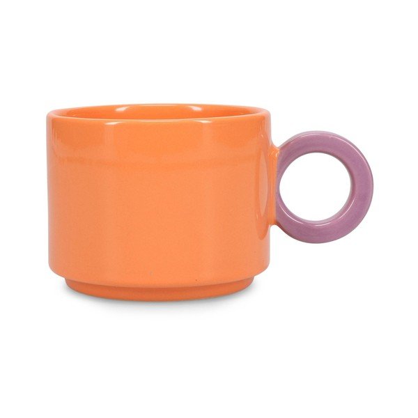Oranžinės spalvos iš molio puodelis 280 ml Lou – ONA