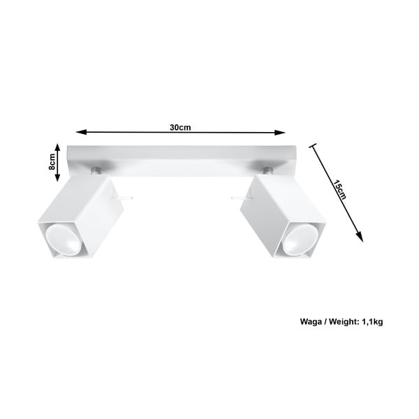 Baltas lubinis šviestuvas Sollux Toscana-image-4
