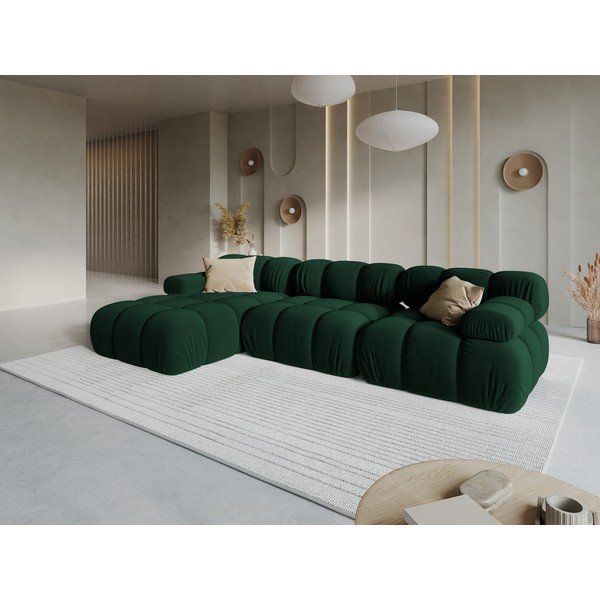 Sofa žalios spalvos iš velveto 285 cm Bellis – Micadoni Home-image-1