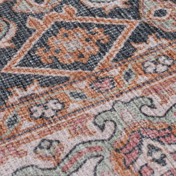 Skalbiamas rožinės spalvos kilimas 152x230 cm Briony Traditional – Flair Rugs-image-3