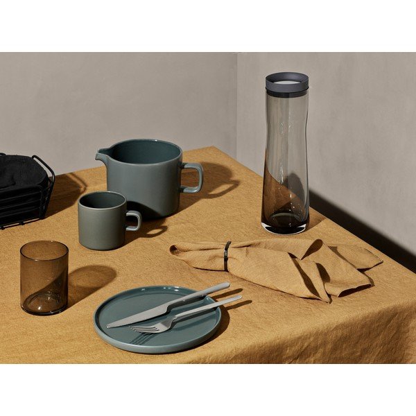 Geltonos spalvos lininis stalo bėgikas Blomus, 45 x 140 cm-image-1