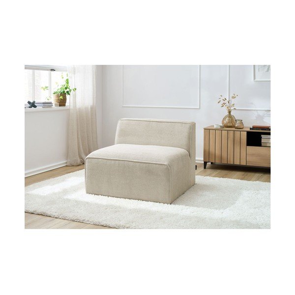 Smėlio spalvos iš kordinio velveto modulinė sofos dalis (modulinė) Megeve – Bobochic Paris-image-1