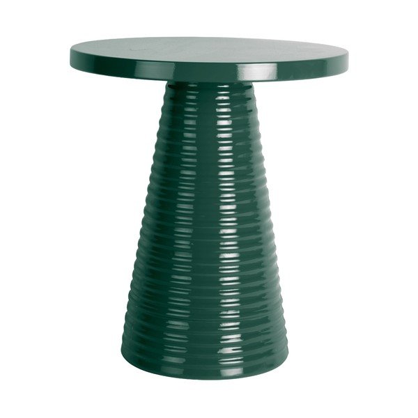 Iš metalo apvalios formos šoninis stalas ø 40 cm Catania Ribbed – Leitmotiv