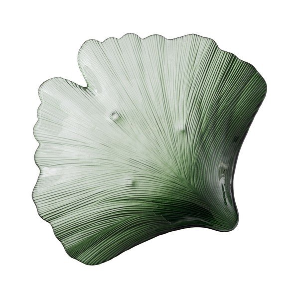 Iš stiklo dekoratyvinis padėklas 31x33 cm Gingko – Ixia