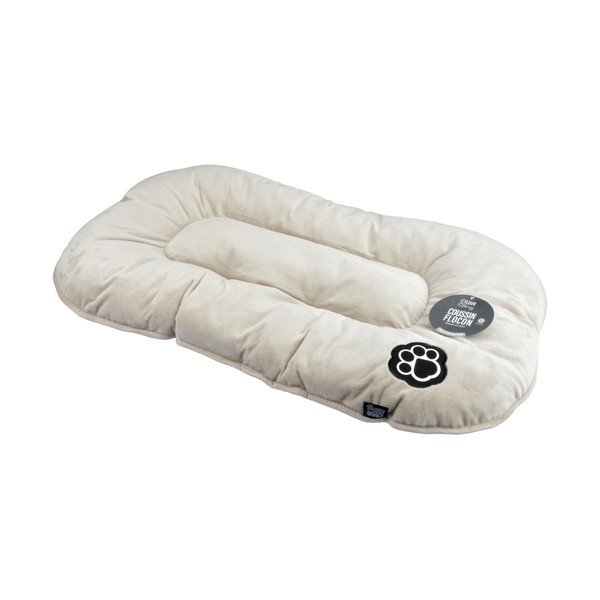 Smėlio spalvos iš zomšo augintinio guolis šuniui 107x62 cm Flakes – Love Story