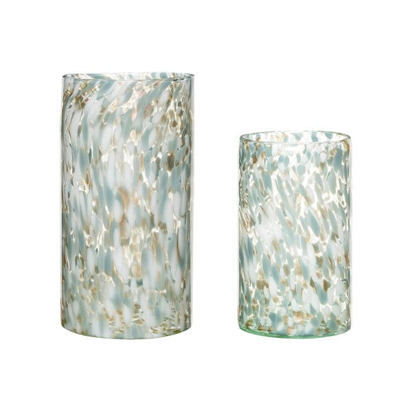 Iš stiklo  rankų darbo vazos 2 vnt. (aukštis 37 cm) Libra – Hübsch