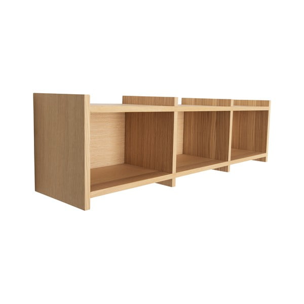 Kelių aukštų sieninė lentyna natūralios spalvos iš ąžuolo 80 cm Focal – Hübsch-image-3