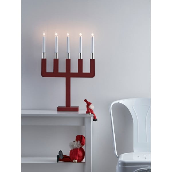 Raudona žvakidė Markslöjd Sundstorp, 54 cm aukščio