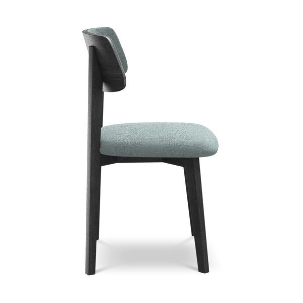 Mėlynos spalvos iš medienos masyvo valgomojo kėdė Niu – Makamii-image-2