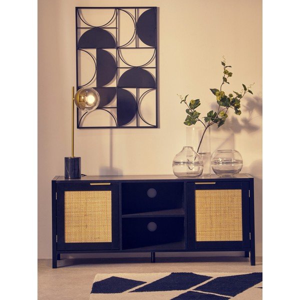 Juodos spalvos TV spintelė 120x52x38 cm Sherman – Premier Housewares-image-3