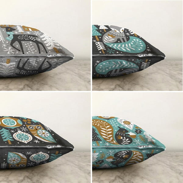 4 pagalvėlių užvalkalų rinkinys Minimalist Cushion Covers Winter Forest, 55 x 55 cm-image-1