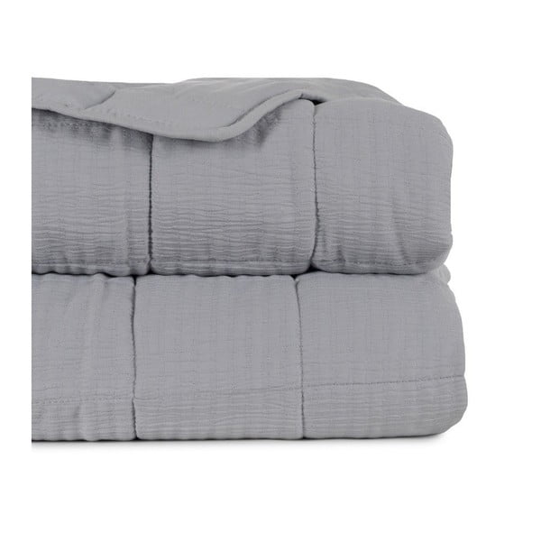 Pilkos spalvos dygsniuota lovatiesė 230x280 cm – Ixia