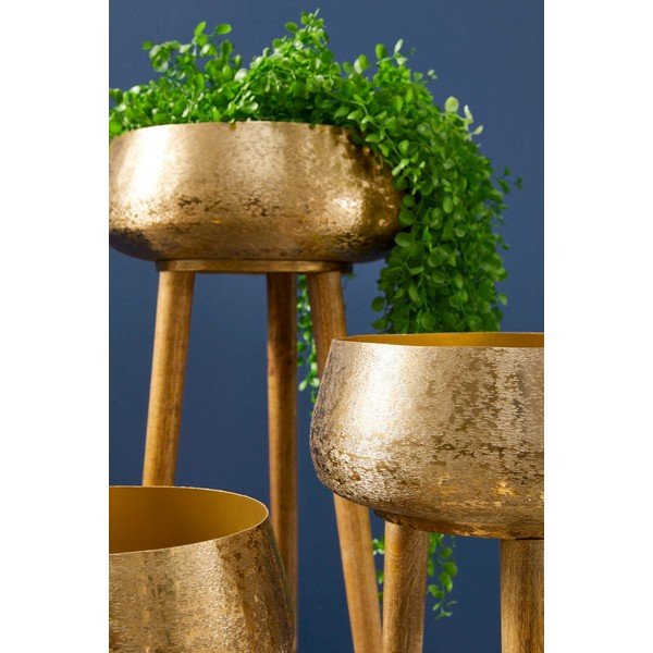 Iš metalo rankų darbo gėlių vazonų dangteliai 3 vnt. ø 37,5 cm Varanasi – Bizzotto-image-2