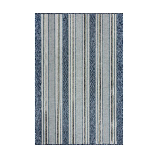 Žalsvai mėlynos spalvos lauko ir vidaus kilimas 160x230 cm Roma Stripe – Flair Rugs