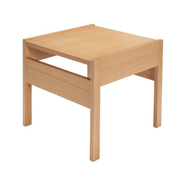 Šoninis stalas su ąžuolo dekoro stalviršiu 50x50 cm Forma – Hübsch-image-2