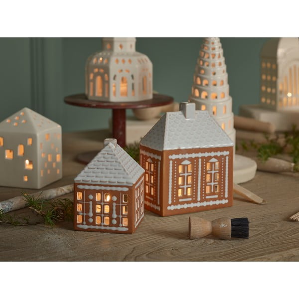 Iš keramikos žvakidė arbatinei žvakutei Gingerbread Lighthouse – Kähler Design-image-2