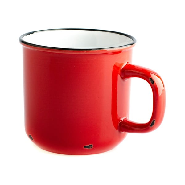Raudonas keraminis puodelis Dakls, 440 ml
