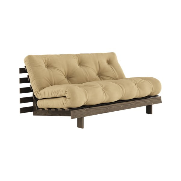 Sulankstoma sofa garstyčių spalvos/smėlio spalvos 160 cm Roots – Karup Design