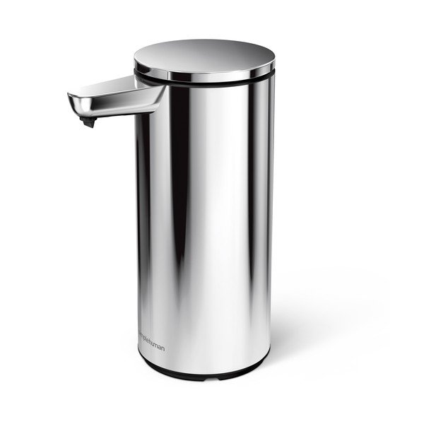 Automatinis blizgios sidabrinės spalvos iš plieno muilo dozatorius 266 ml – simplehuman