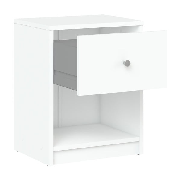 Baltas naktinis staliukas su lentynomis May - Tvilum-image-3