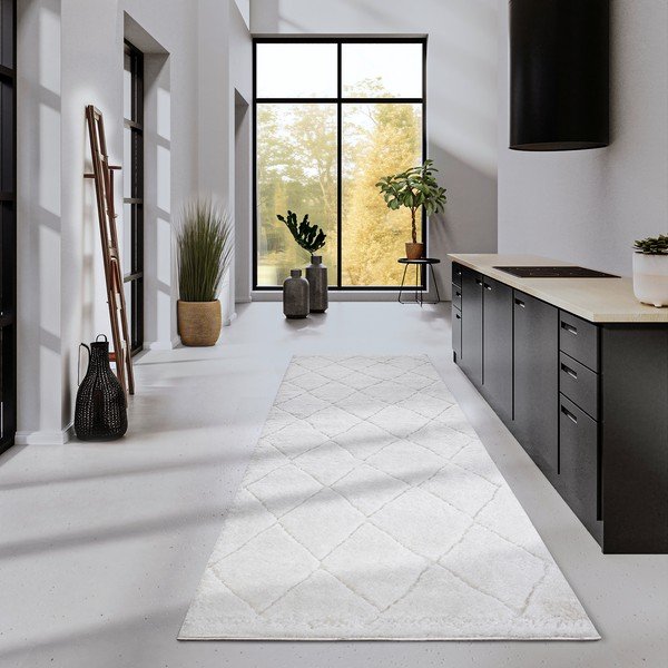 Kilimas kreminės spalvos 80x240 cm Perrotin Cream White – Elle Decoration-image-1