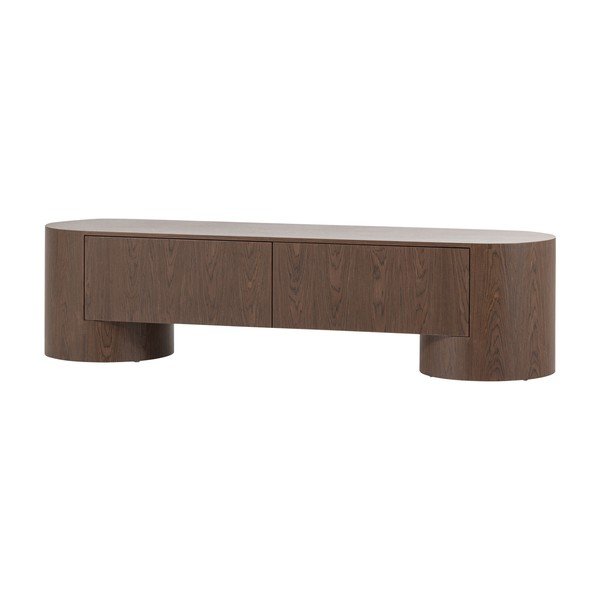 Tamsios natūralios spalvos TV spintelė 200x50x50 cm Velari – WOOOD