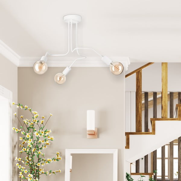 Lubinis šviestuvas baltos spalvos 55x55 cm Domino – LAMKUR-image-1